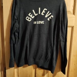 Old Navy Black Sweater with White Text